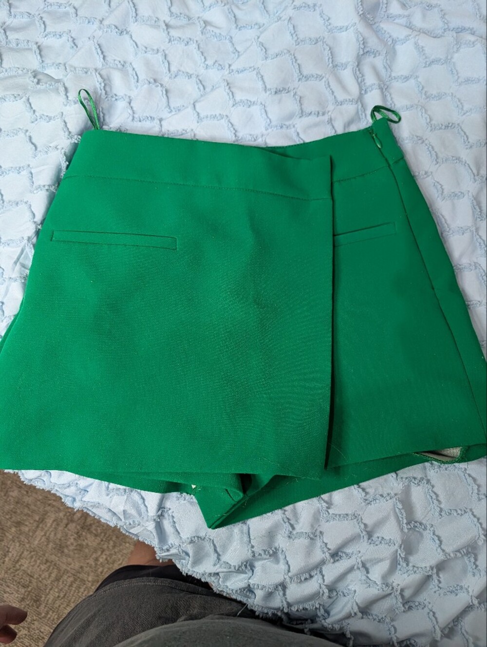 Zara Emerald Green Wrap Skort